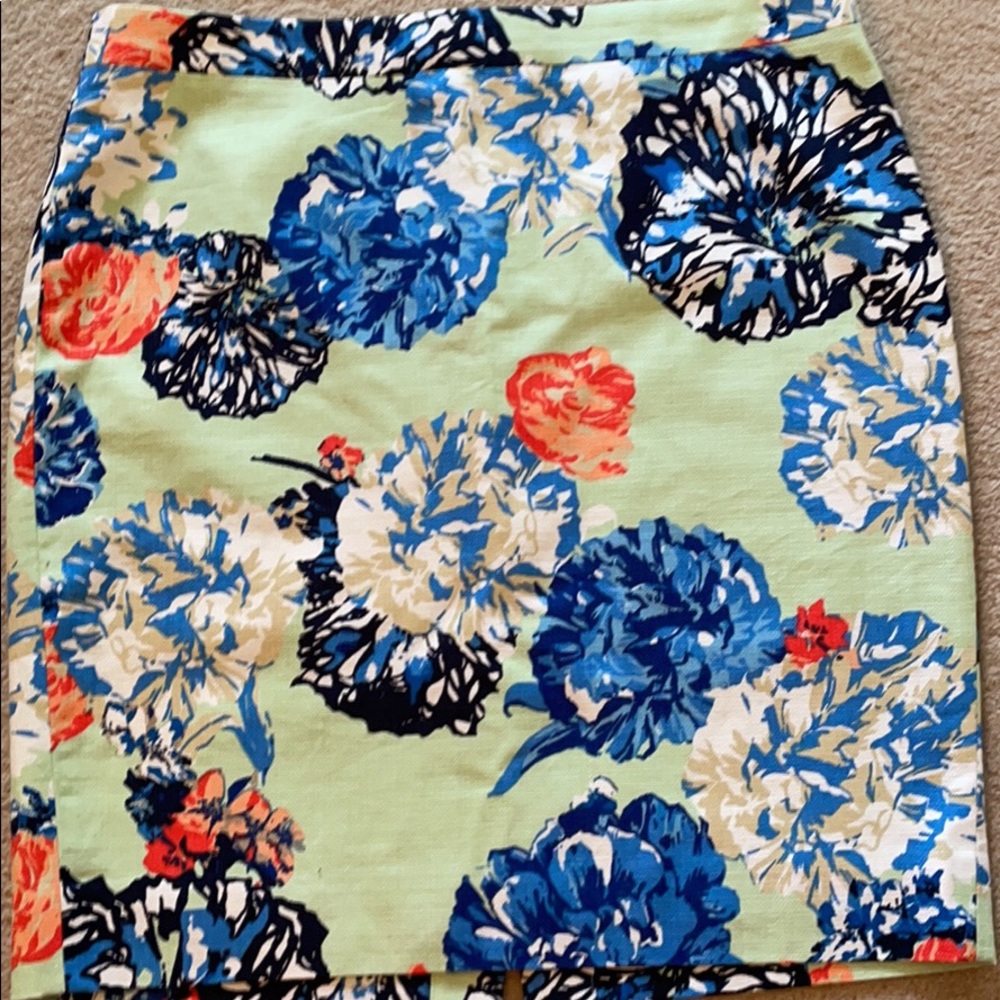 J. Crew Floral Pencil Skirt